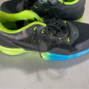 Nike Athletic Shoes Black and Neon Green